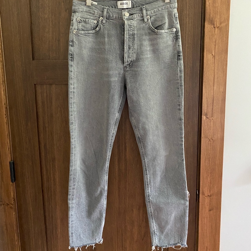 AGOLDE Grey Skinny Jeans